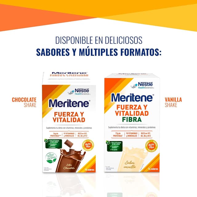 Thumbnail 8 de Meritene Fuerza y Vitalidad Fibra Chocolate 🍫 - 14 Sobres