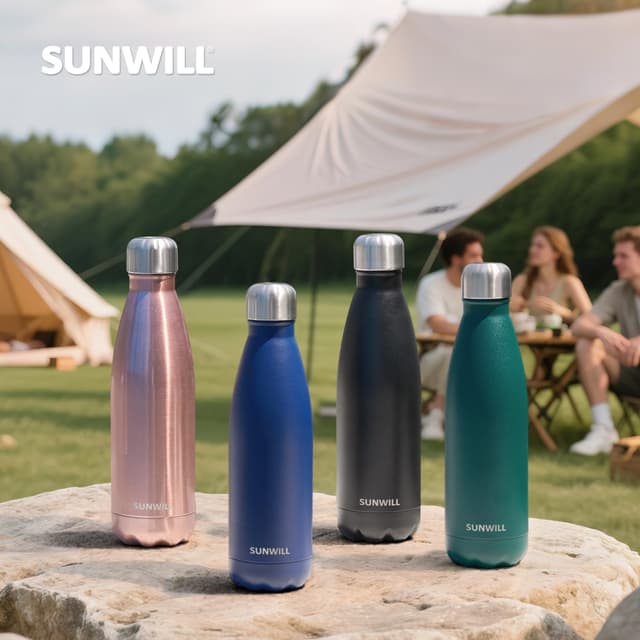 Thumbnail 5 de SUNWILL Metal Water Bottle 500ml insulated bottle 🚰