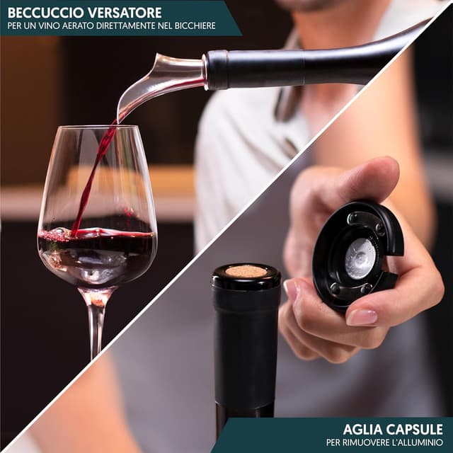 Detalle 2 de Cavatappi elettrico per vino 6 in 1