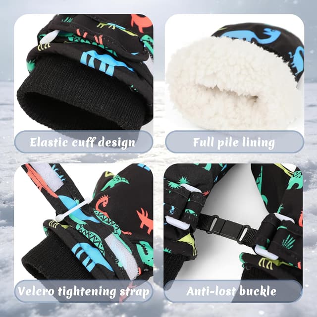 Thumbnail 3 de Urban Virgin Toddler Waterproof Mittens 3 sizes