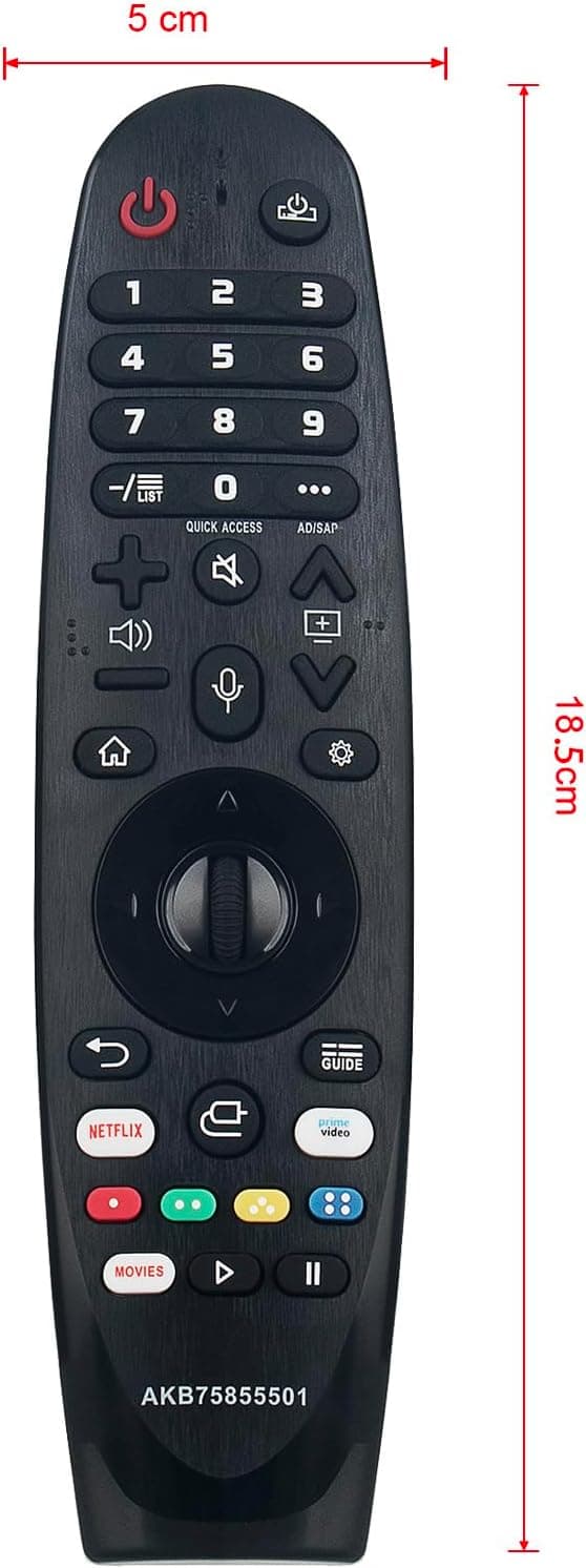 Detalle 2 de VINABTY AKB75855501 MR20GA replacement remote with voice for LG NanoCell TVs