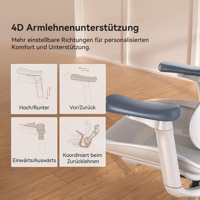 Detalle 2 de SIHOO Doro C300 Ergonomischer Bürostuhl 150 kg