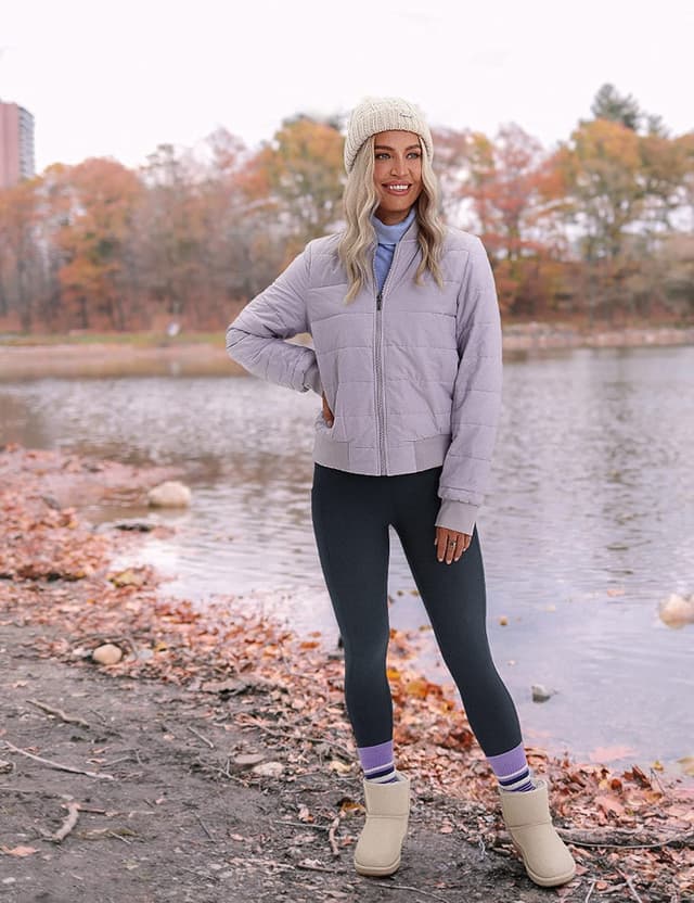 Detalle de Legging thermique femme CRZ YOGA à taille haute avec poches (True Navy, 44)