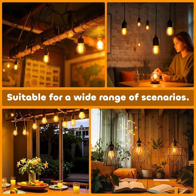 Thumbnail 4 de 2 Stück Edison LED Glühbirnen G45 E27