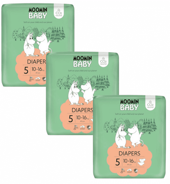 Detalle de Moomin Baby Pañales talla 5 3x40 uds