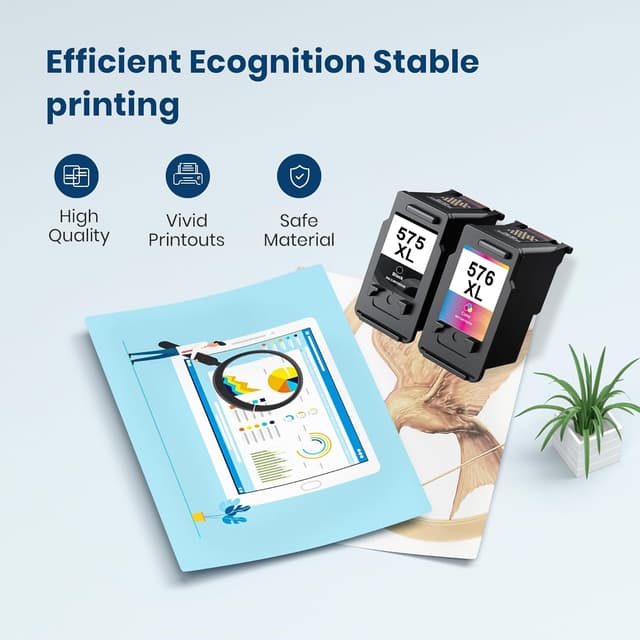 Detalle de PG-575XL & CL-576XL Ink Cartridges Multipack Replacement for Canon 575 576 (1 Black, 1 Colour) for PIXMA TS/ TR printers
