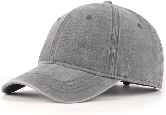 Detalle de Zylioo XL/XXL Washed Cotton Baseball Cap (Big Heads) – big vintage sports hat for outdoor golf, tennis and more