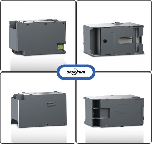 Detalle 2 de Spaceink Wartungsbox T6715/T6716 (C13T671500/C13T671600) – Resttintenbehälter für ausgewählte Epson WorkForce Pro & WorkForce Modelle