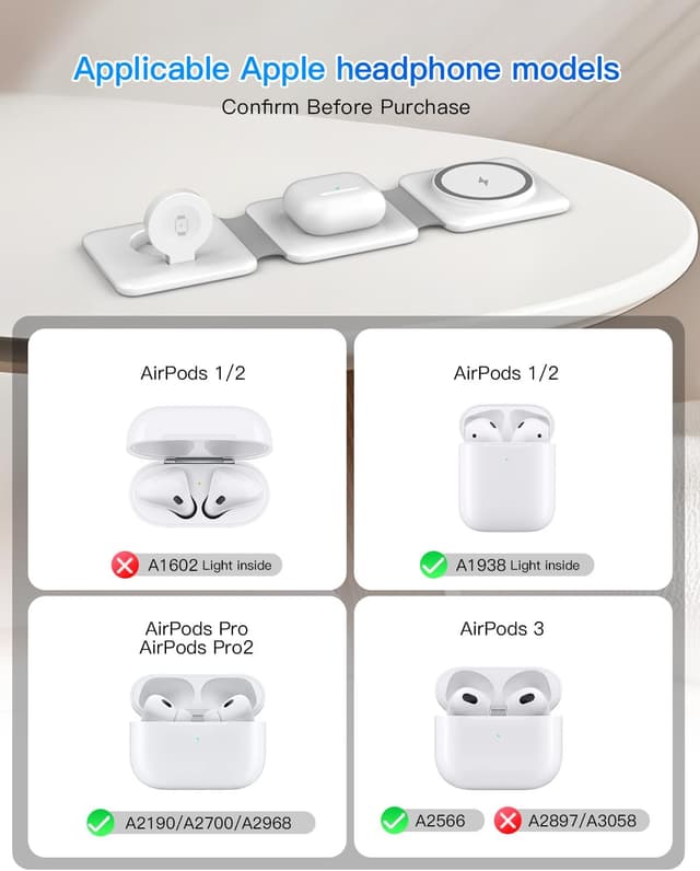 Thumbnail 4 de Apple 3-in-1 Magnetic Wireless Charger Dock for iPhone