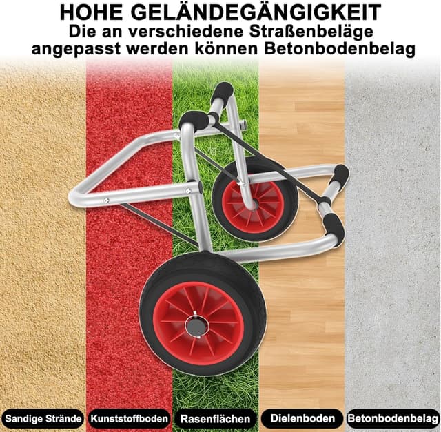 Detalle 1 de UISEBRT Kajakwagen Tragkraft bis 100 kg