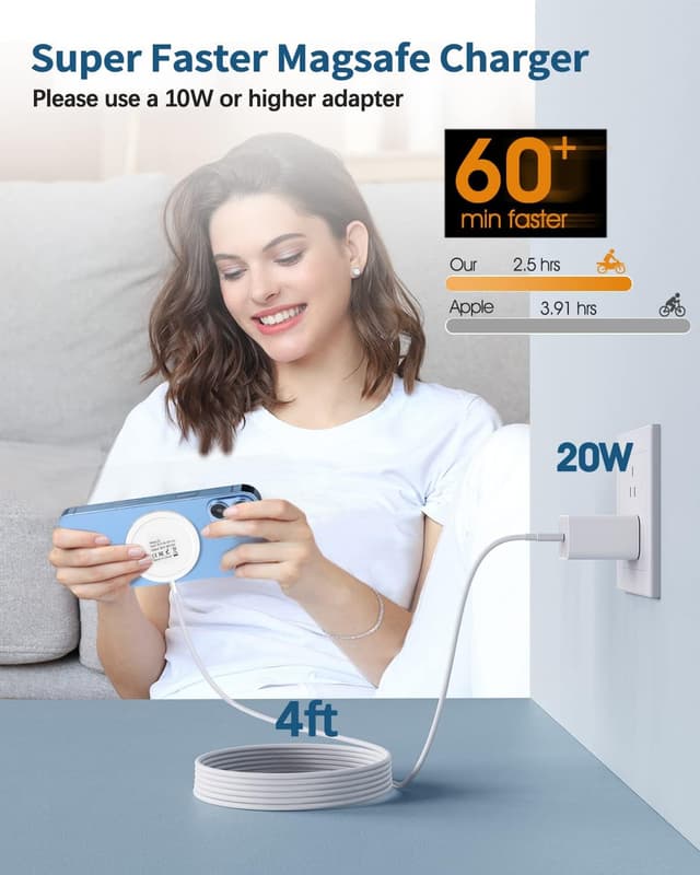 Detalle 2 de Apple MagSafe Charger 15W magnetic wireless charger for iPhone