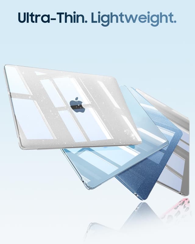 Thumbnail 6 de Fintie Hülle MacBook Air 13.6 Zoll Transparent Glitzer
