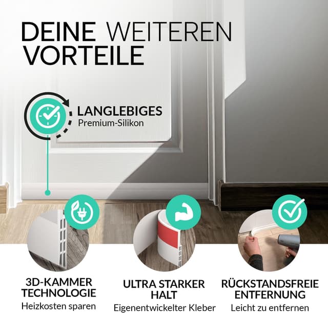 Thumbnail 5 de Vellure Türdichtung selbstklebend 1 Stück 🚪