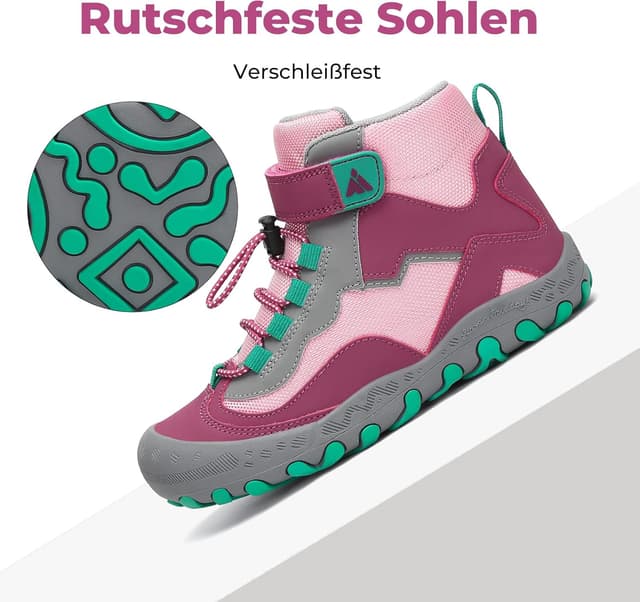 Detalle 2 de Mishansha Kinder Wanderschuhe & Trekkingstiefel mit Zehenschutz