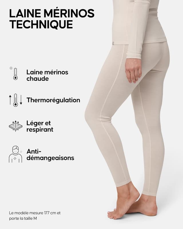 Detalle de Danish Endurance leggings thermiques mérinos