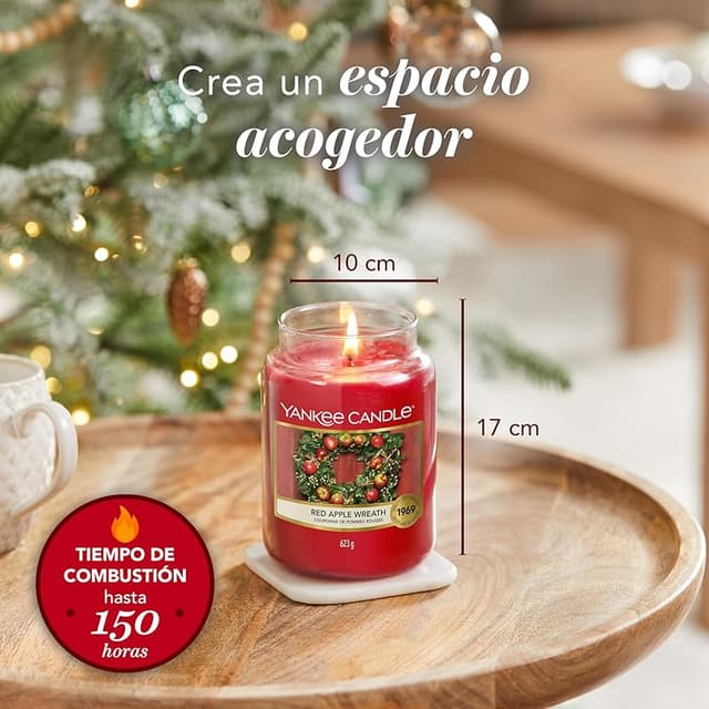 Detalle 2 de Yankee Candle Red Apple Wreath 150 h 🕯