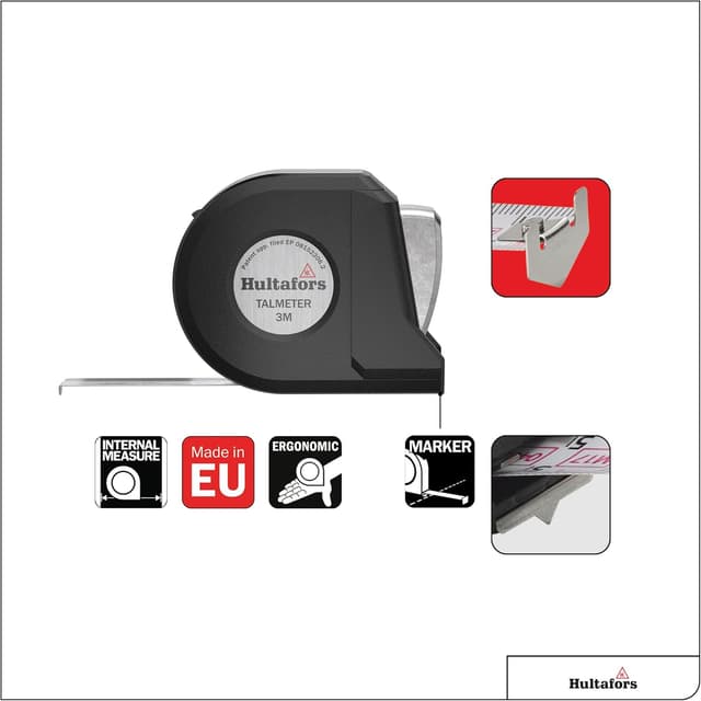 Thumbnail 2 de Hultafors Talmeter 3 m tape measure with marking function ๐