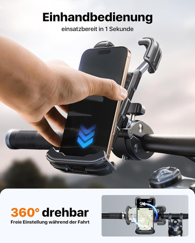 Detalle de andobil Handyhalterung Fahrrad 360° für 17/16/15