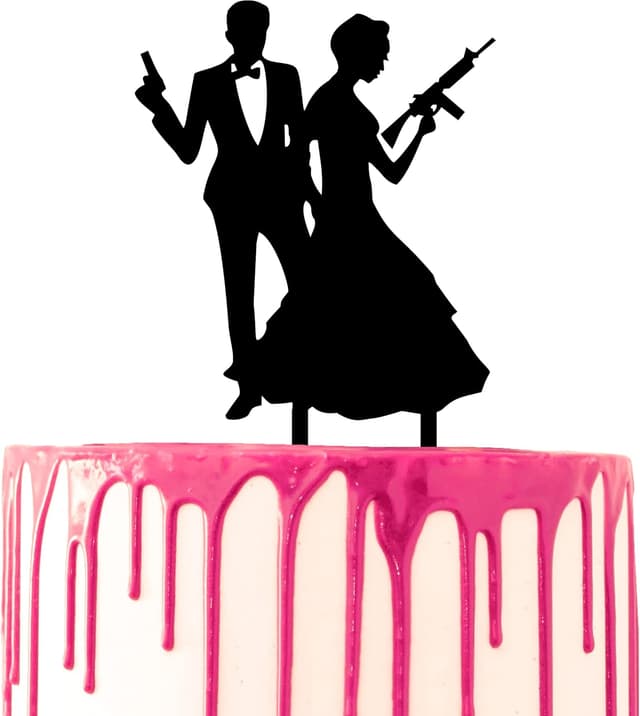 Thumbnail 6 de Tortenaufsatz 17,8 cm für Hochzeit mit Aufschrift