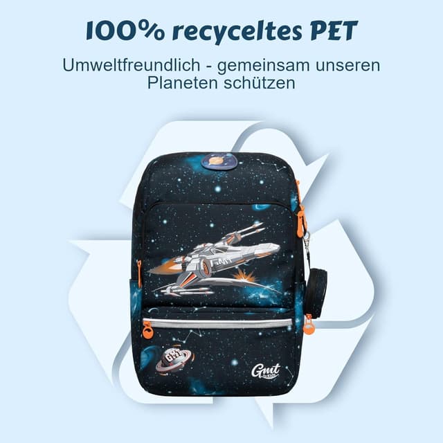 Detalle 2 de GMT for Kids Schulranzen-Set 6-teilig (22 L) – ergonomischer, ultraleichter Rucksack für die Grundschule