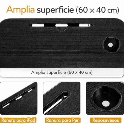 Thumbnail 7 de Mesa Plegable Auxiliar T-LOVENDO.ES de 60x40 cm para portátil y tablet