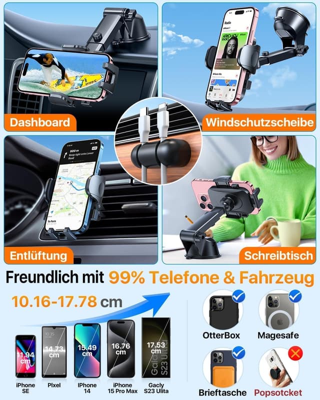 Detalle 2 de 4 in 1 Handyhalterung Auto 36KG