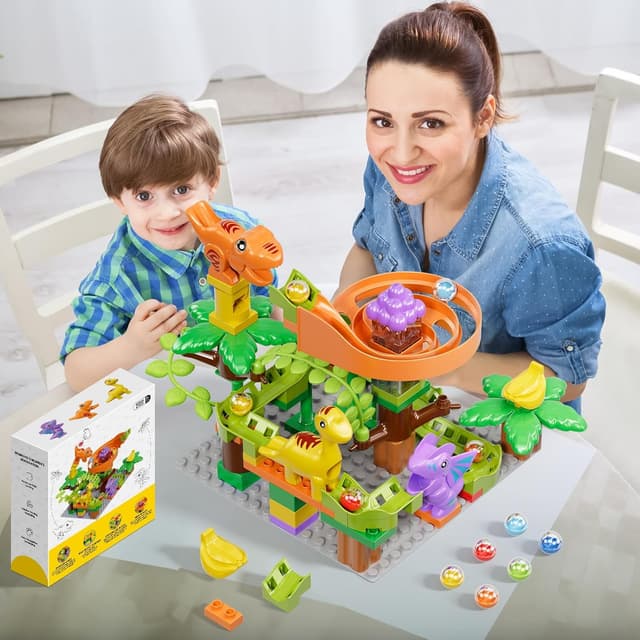 Thumbnail 5 de Murmelbahn Bausteine Dinosaurier 67 Teile 🧩