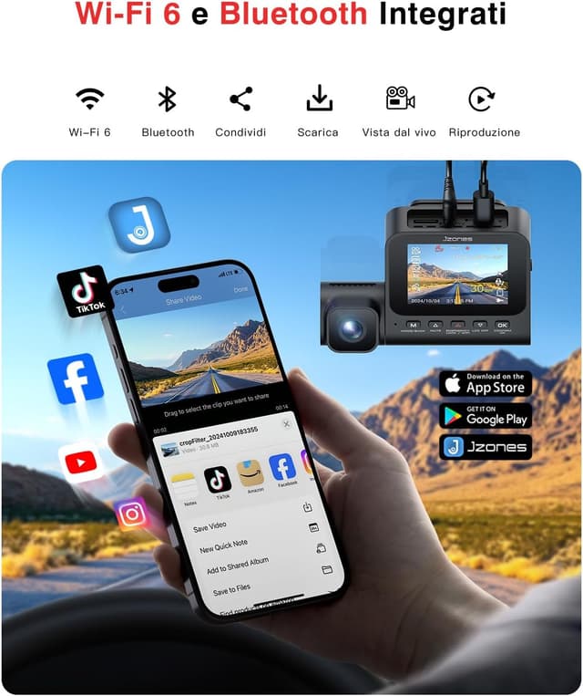 Thumbnail 3 de Jzones 3 Canale Dashcam 4K