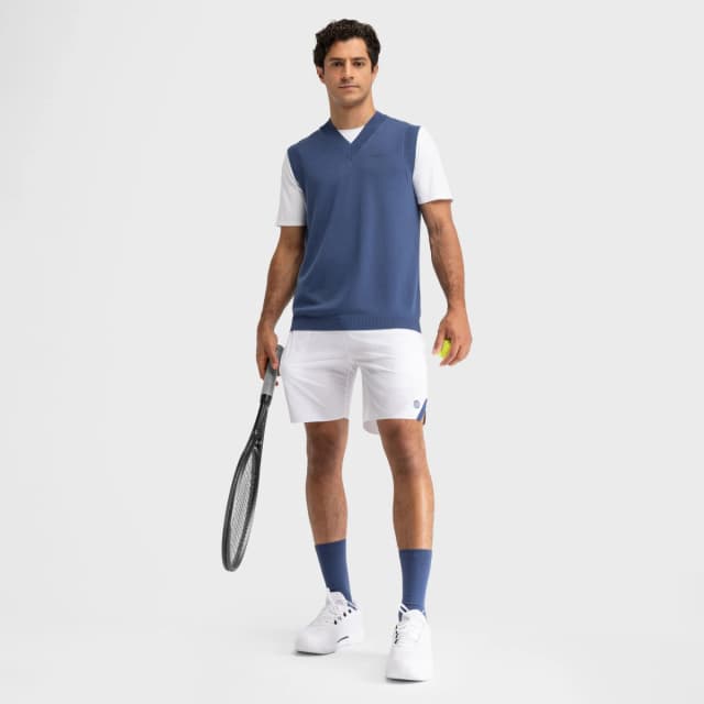 Detalle de Siroko Serve Blue Chaleco punto hombre