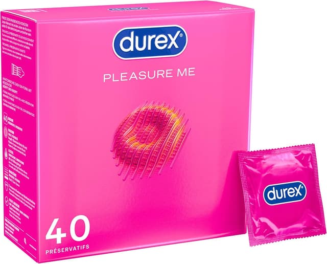 Detalle de Durex Pleasure Me 40 Kondome mit Noppen