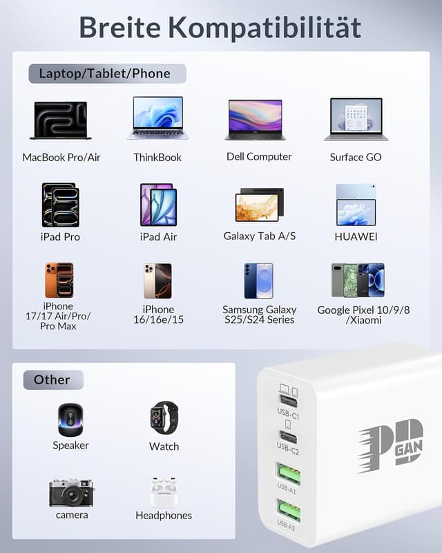 Thumbnail 5 de 65W USB-C Ladegerät 4-Port GaN