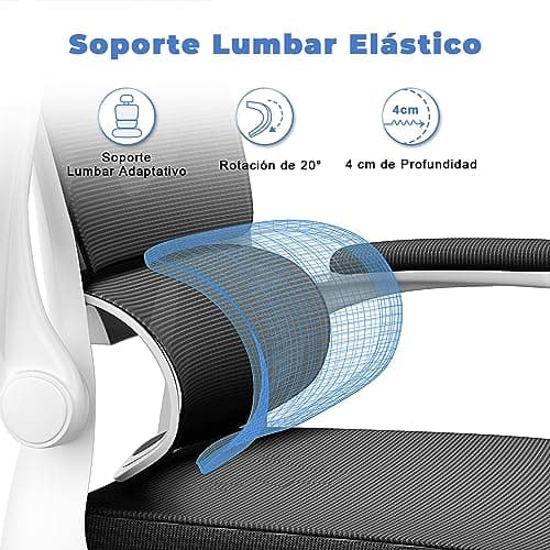 Detalle 2 de naspaluro Silla de Oficina Ergonómica con Reposabrazos