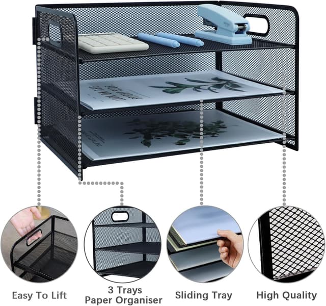 Detalle de HIHOBDAY 3 Tier Paper Organiser 32.5cm