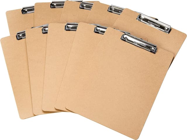 Detalle de Amazon Basics Hardboard Clipboard pack of 10