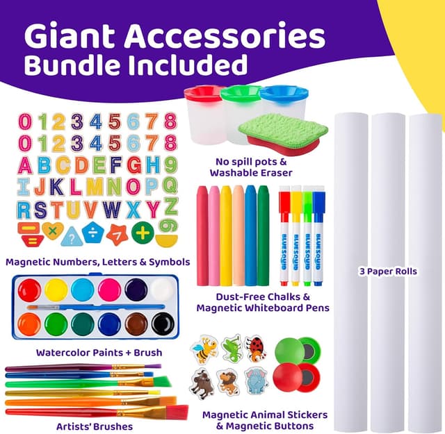 Detalle de Blue Squid kids art easel 3 paper rolls