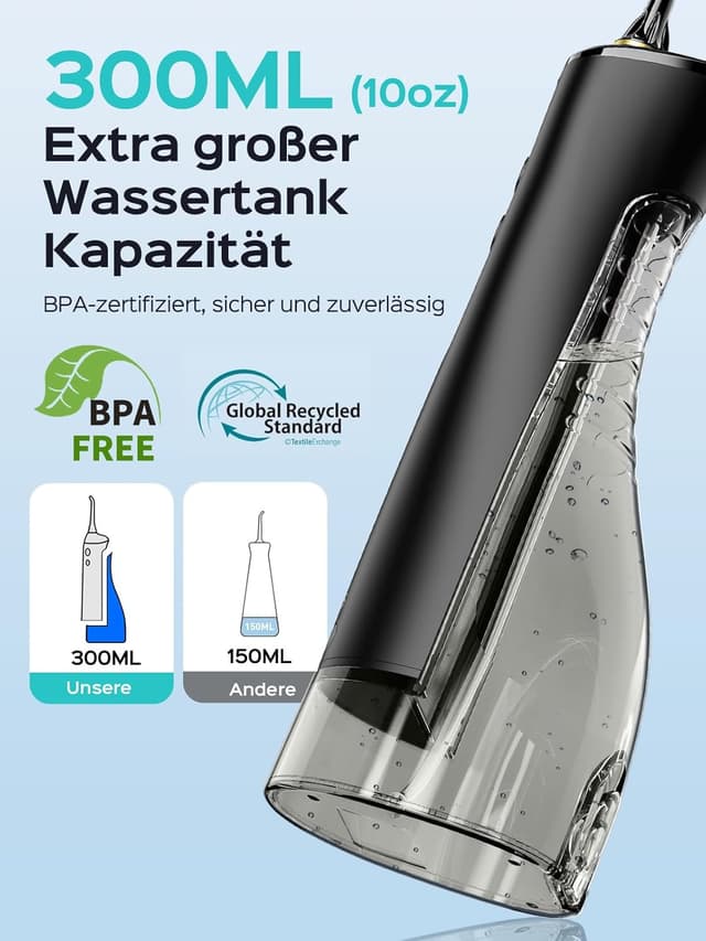 Thumbnail 5 de COSLUS Munddusche kabellos 10 Stufen, IPX7 Wasserdicht