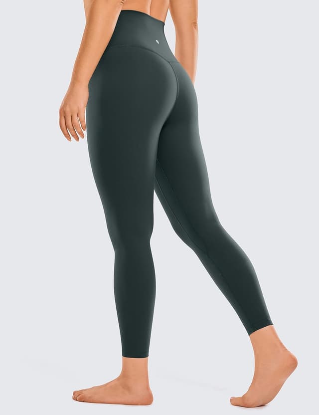 Detalle de CRZ YOGA Femmes Brushed Naked Feeling – Leggings taille haute 7/8 pour yoga et sport