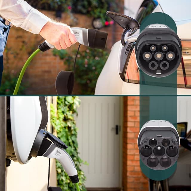 Detalle de VALEO Ineez 652105 – Câble de charge véhicule électrique/plug-in Type 2 vers Type 2 (jusqu’à 22 kW) avec sac de transport, 5 m