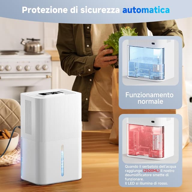 Detalle 1 de Deumidificatore 2,7L per casa con touch