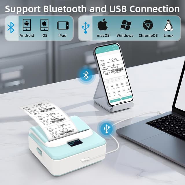 Detalle de ORGSTA T003 thermal label printer 20mm