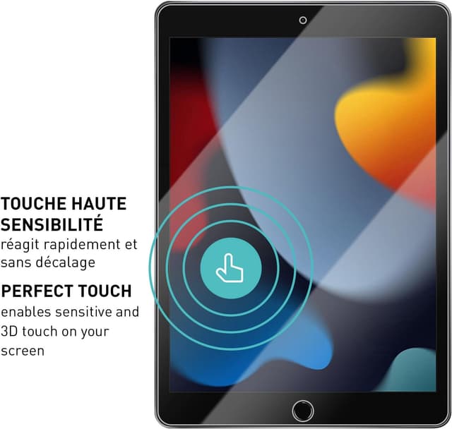 Detalle de smartect Verre Trempé 2 pièces Clear pour iPad 9, 8, 7 (10,2" 2021/2020/2019) – protection écran 9H