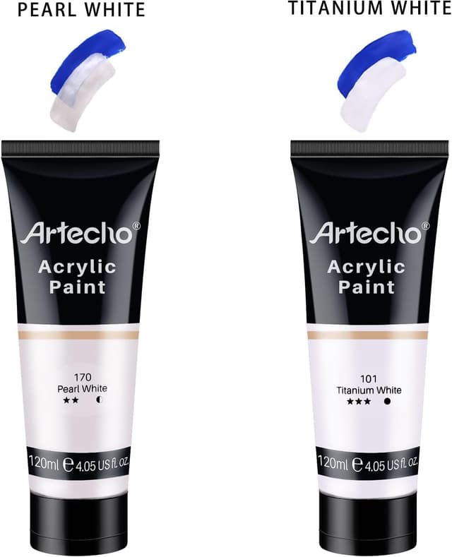 Detalle 2 de Artecho Acrylfarbe Titanweiß 120 ml 🎨