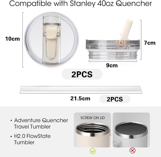 Detalle 2 de Stanley Cup Deckel Ersatzdeckel 2er Set 40oz