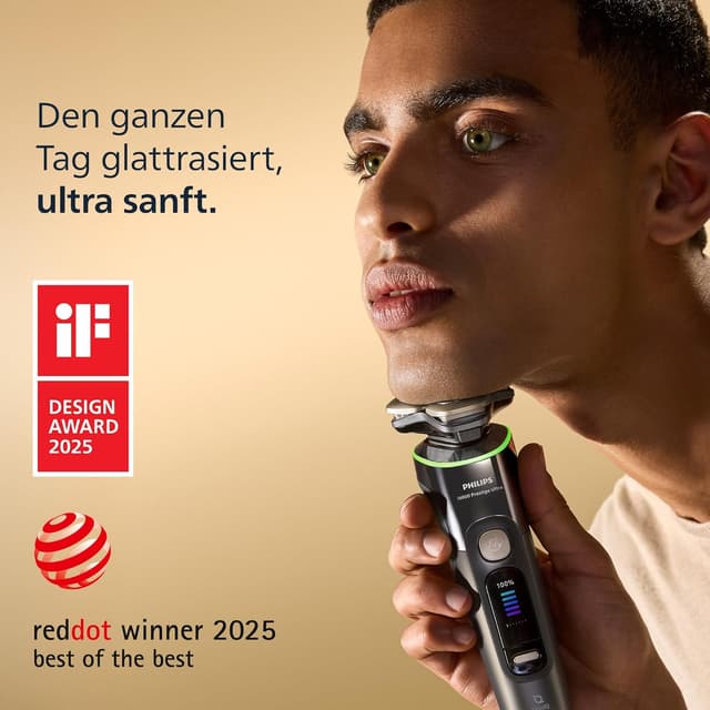 Detalle 2 de Philips i9000 Prestige Ultra Nass- und Trockenrasierer XP9402/11 mit Lift-Cut-System, SkinIQ Pro & Trimmeraufsatz