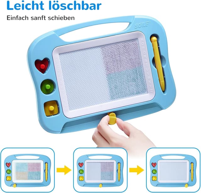 Thumbnail 5 de SGILE Magnetische Maltafel Zaubertafel 25×18 cm 📘