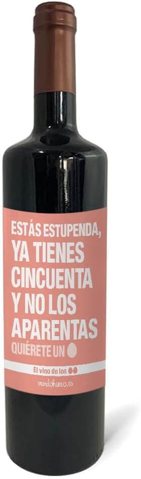 Imagen de Vino Tinto 75cl "Ya Tienes 50 y No los Aparentas" 🍷 en OfertitasTOP