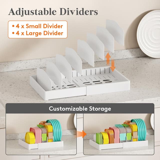 Detalle de Lifewit Adjustable Lid Organizer 9.8–17"