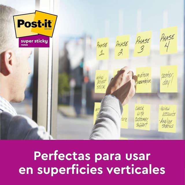 Thumbnail 5 de Post-it Super Sticky Notas Canary 76x76 mm