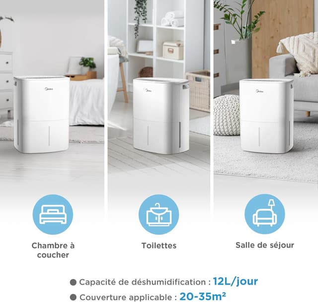 Thumbnail 6 de MIDEA Deshumidificateur 12 L anti-moisissure 🏠