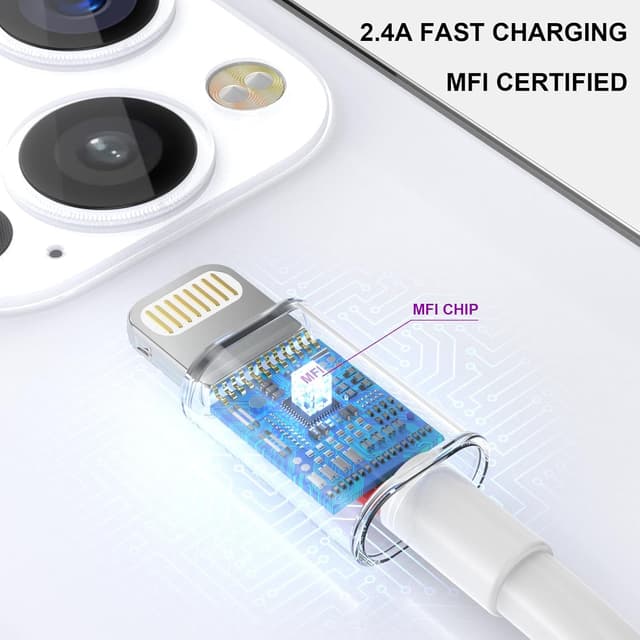 Detalle 2 de Apple iPhone Charger 2.4A 2‑pack with 4 Lightning Cables